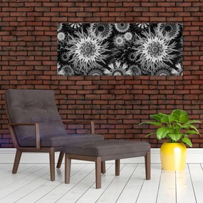 Kép - Fekete és fehér gyűszűvirág (120x50 cm)
