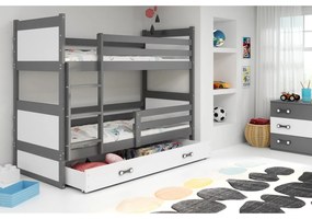 Gyerek emeletes ágy RICO 190x80 cm Fehér Rózsaszín