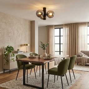 Mennyezeti lámpatest SFERIO 3xE14/5W/230V fekete/füstfekete