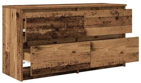 antik fa színű szerelt fa TV-szekrény 100x35x54 cm