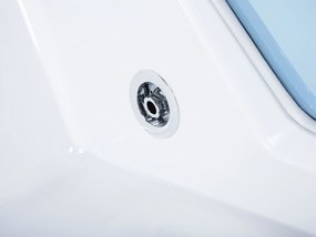 Fehér whirlpool masszázskád 170 x 80 cm GRENADA Beliani