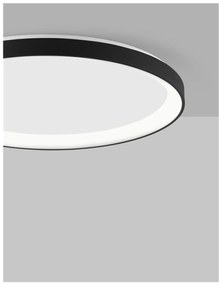 Nova Luce PERTINO mennyezeti lámpa, fekete, 3000K melegfehér, beépített LED, 38W, 2280 lm, 9853674