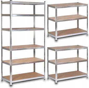 Tárolószekrény Fém Garázs Pincéhez 222x110x50cm max 1050kg 6 Polc