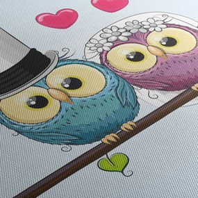 Kép - szerelmes baglyok (90x60 cm)