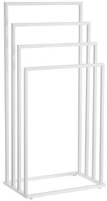 Törölközőtartó LINESTRO fém, 4 karos, 93x45cm, fehér