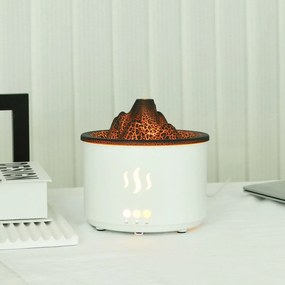 RDF3 aroma diffúzor vulkán formájában - 500 ml - fehér