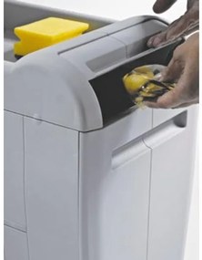 Hulladékgyűjtő Elletipi CITY BOX, szürke – 2 rekeszes, 1 fedéllel, fix tetővel, 2*18L