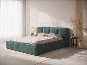 Kék kárpitozott ágytámla 229x100 cm Darren – Micadoni