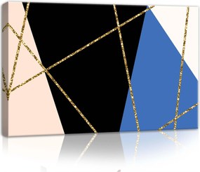 Våszonkép 60x40 Geometriai minta absztrakt modern minimalizmus arany vonalak