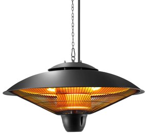 TecTake GmbH 405077 solaris infravörös sugárzó fűtőtest orbit 2500w, alumínium kivitelben - fekete
