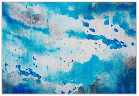 Szürke és kék szőnyeg 140 x 200 cm BOZAT Beliani
