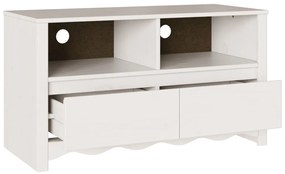 TV Szekrény &quot;&quot;DRAMMEN&quot;&quot; Fehér 99x43x55 cm Tömbfa Fenyő