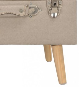 bézsszínű kárpitozott tárolóülőke 40 cm