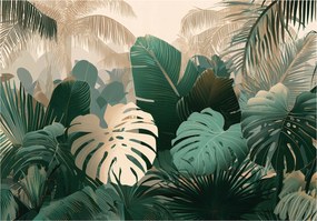 Fotótapéta Monster Levelek Dzsungel Hálószoba Nappali Tapéta Flizelina 250x175