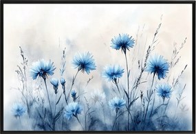 Poszter Keret Alumínium Természet Kert Mező Virágok Búzavirág Kukorica 60x40