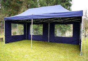 GARTHEN Kerti sátor összecsukható PROFI 3 x 6 m kék