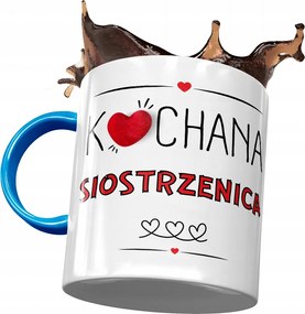 Kék Bögre Unokahúgnak Születésnap Ajándék Nyomtatott Fotóval