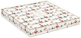 Karácsonyi Porcelán süteményes állvány 2 emeletes 16/21 cm díszdobozban Let it Snow