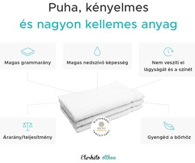 Classic fekete kis törölköző 30x50 cm 100% pamut