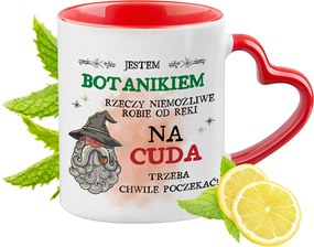 Botanikusoknak Piros Bögre Szív Alakú Füllel Ajándék