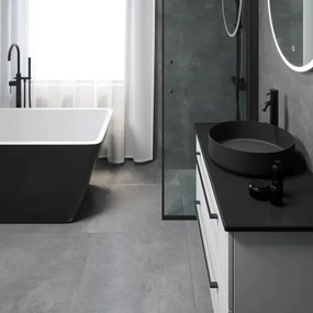 BATH DELUXE 06-040-16-02-00 - Pult fölé szerelhető mosdó LJORDAL, Ø 40 cm, acél/fekete