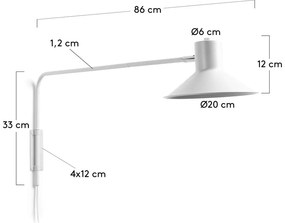 Fehér fali lámpa ø 20 cm Aria – Kave Home