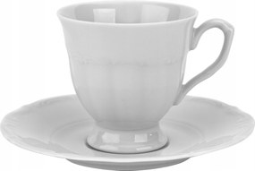 6 db-os 250 ml-es csésze csészealj szett Mária Terézia Fehér