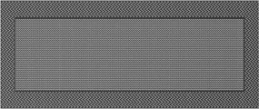 vidaXL Kültéri Szőnyeg Chevron ARAKIL Fekete és Szürke 600 x 250 cm