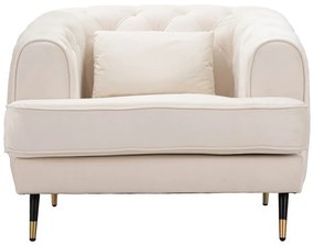 Krémszínű fotel Praga – Mauro Ferretti