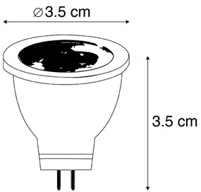 5 db G4 LED izzó MR11 2.7W 210lm 3000K 12V szett