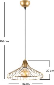 DEPAY-11251 arany fém függőlámpa, Ø36 cm
