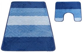 Fürdőszoba szőnyeg 2 részes szett - kék 50 cm x 80 cm + 40 cm x 50 cm