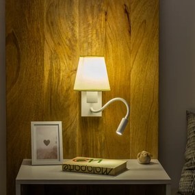 Brilagi - LED Fali lámpa NUBILA 1xE27/25W/230V + LED/3W fehér/krémes