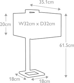 Elstead Lighting PLEIN PLEIN-TL Asztali lámpa 1x60W/E27