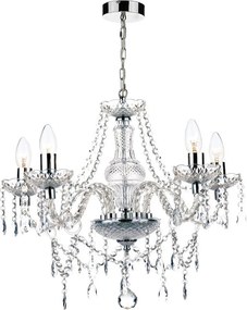 DAR LIGHTING KAT0550 KATIE Kristály Csillár Csiszolt Króm E14 IP20