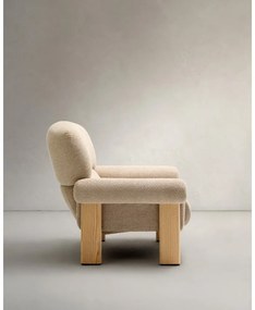 Bézs zsenília fotel Nema – Kave Home