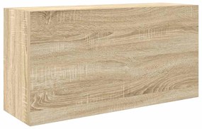 sonoma tölgyszínű szerelt fa fali fürdőszobaszekrény 80x25x40cm