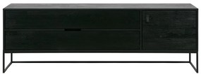 Fekete kőrisfa TV-állvány 180x61x44 cm Silas – WOOOD