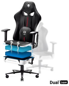 Diablo X-Player 2.0 szövet gamer szék Átlagos méret: fehér-fekete Diablochairs