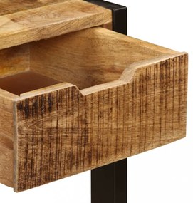 3 fiókos tömör mangófa tálalóasztal 110 x 35 x 75 cm