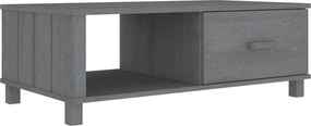 vidaXL HAMAR sötétszürke tömör fenyőfa dohányzóasztal 100 x 55 x 35 cm