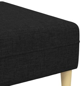 Kanapé Szett 3 pcs Fekete szövet