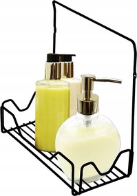 Fürdőszobai Polc Fekete Drótos Rögzített modern moduláris akasztós