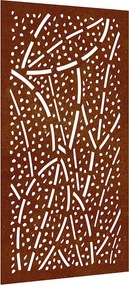 vidaXL levélmintás corten acél kerti faldísz 105 x 55 cm
