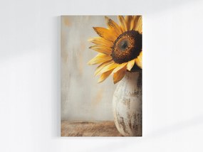 Vászonkép Canvas Dekoráció Agyag Váza Napraforgó Virág 40x60