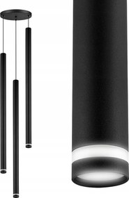 Mennyezeti Lámpa Függő Plafon Csillár Cső Jégcsap Fekete 3x G9 Modern