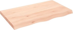 vidaXL kezeletlen tömör fa fürdőszobai pult 100x60x(2-6) cm