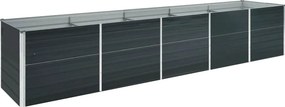 vidaXL antracitszürke horganyzott acél kerti magaságyás 400x80x77 cm