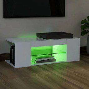 fehér TV-szekrény LED-lámpákkal 90 x 39 x 30 cm