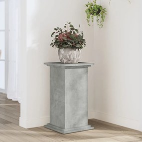 betonszürke szerelt fa növényállvány 33 x 33 x 60 cm